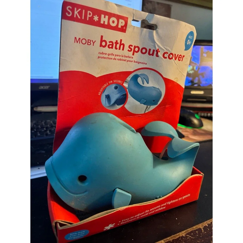 Skip Hop Moby Bath Spout Faucet Cover Blue Whale Baby Child Safety